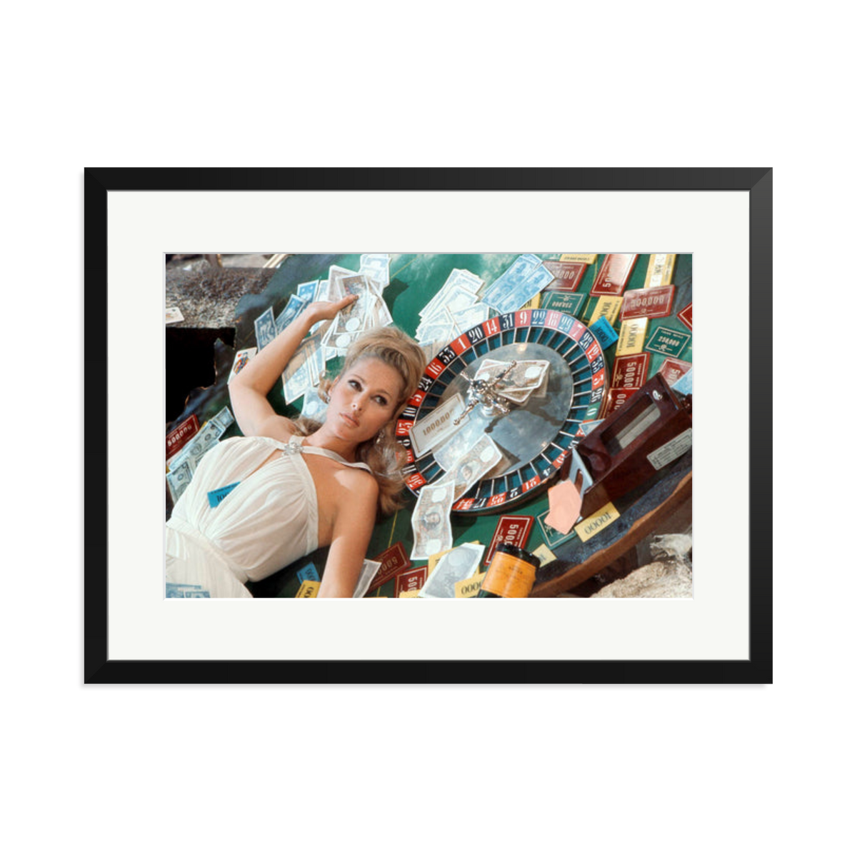 Ursula Andress at Casino Royale Framed Print Black XL