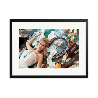 Ursula Andress at Casino Royale Framed Print Black XL