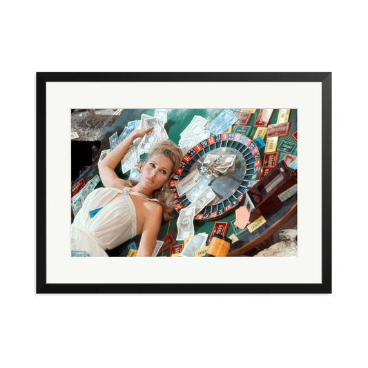 Ursula Andress at Casino Royale Framed Print Black XL