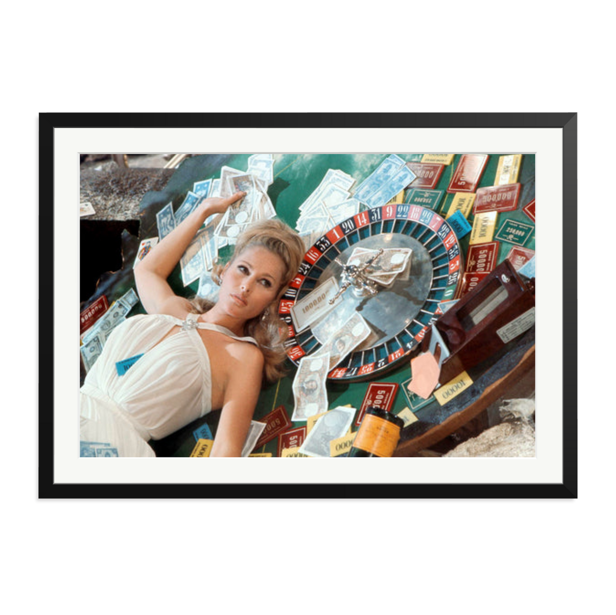 Ursula Andress at Casino Royale Framed Print Black XXL