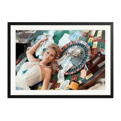 Ursula Andress at Casino Royale Framed Print Black XXL