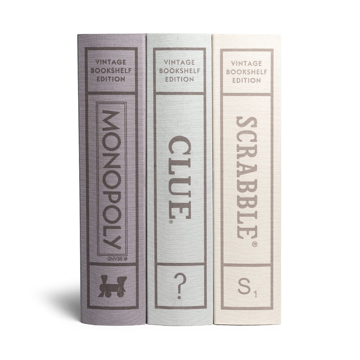 Vintage Bookshelf Game Collections Monopoly Clue Scrabble