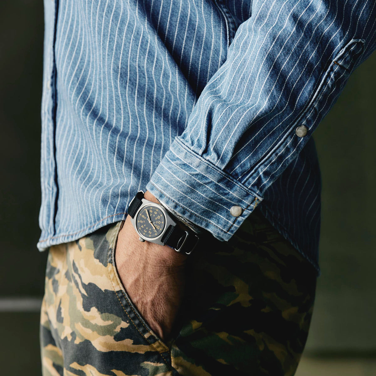 Imogene+Willie hayes indigo stripe pearl snap