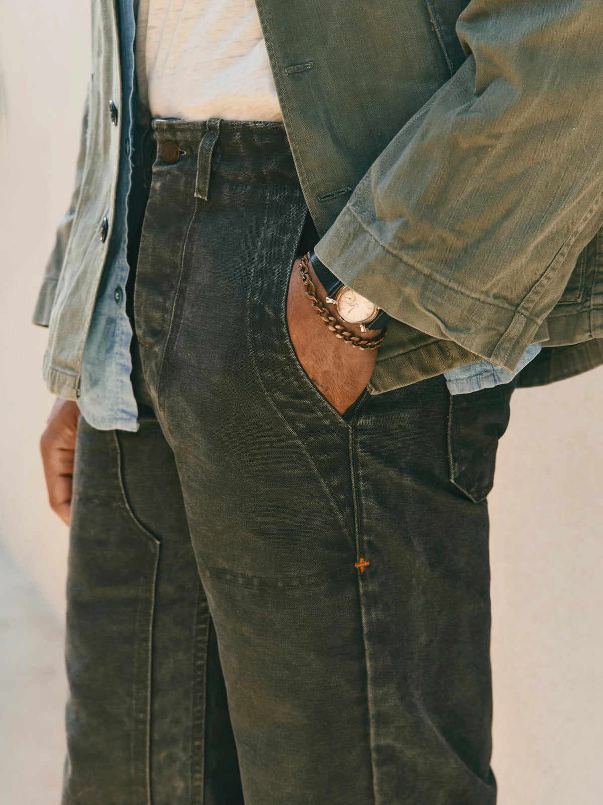 imogene + willie hencye canvas workpant in washed slate