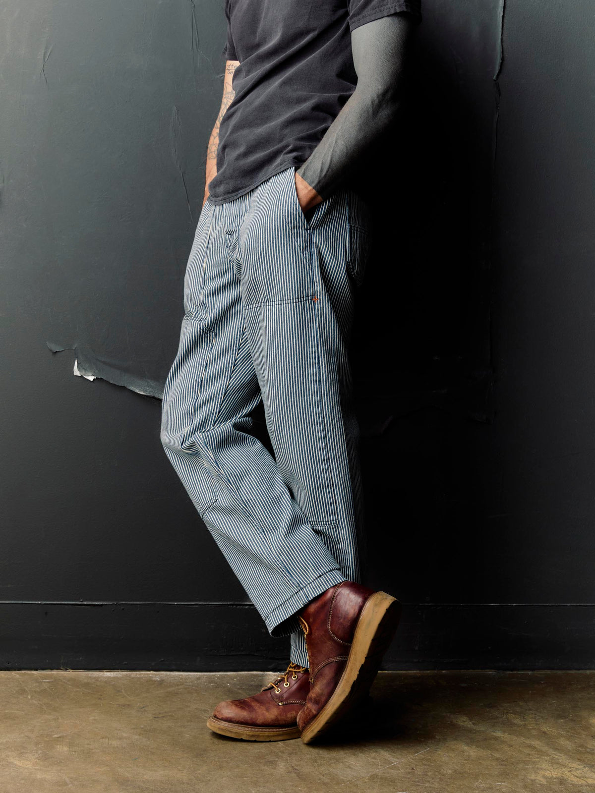 imogene + willie hencye workpant in hickory stripe