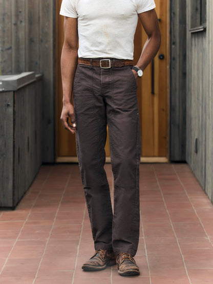 imogene + willie hencye washed canvas workpant in carob