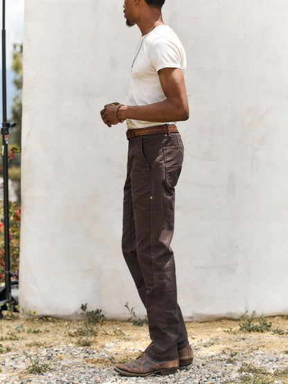 imogene + willie hencye washed canvas workpant in carob