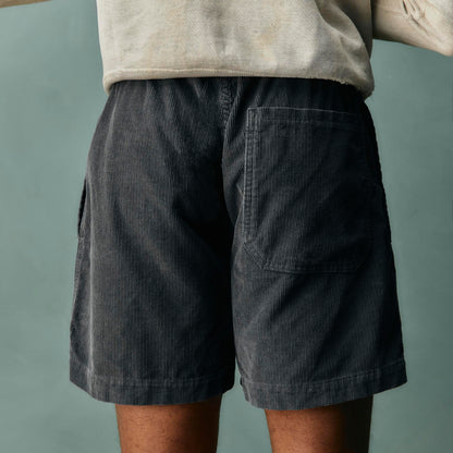 imogene + willie the lounge short in sunfaded black cord