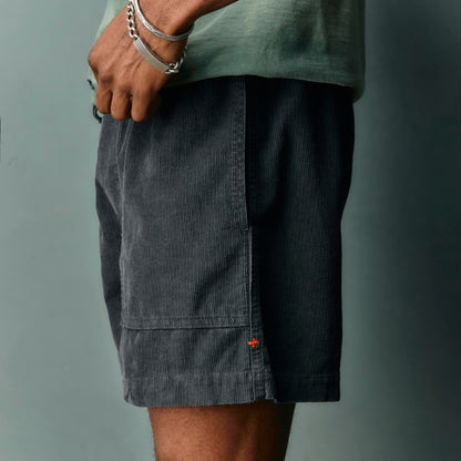 imogene + willie the lounge short in sunfaded black cord