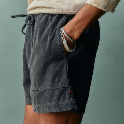 imogene + willie the lounge short in sunfaded black cord
