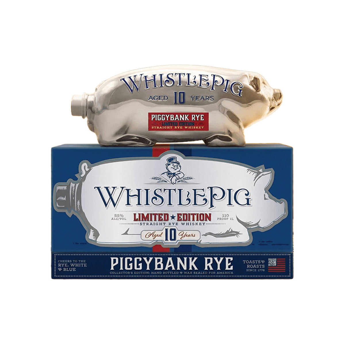Whistlepig White & Blue Piggybank Rye Whiskey