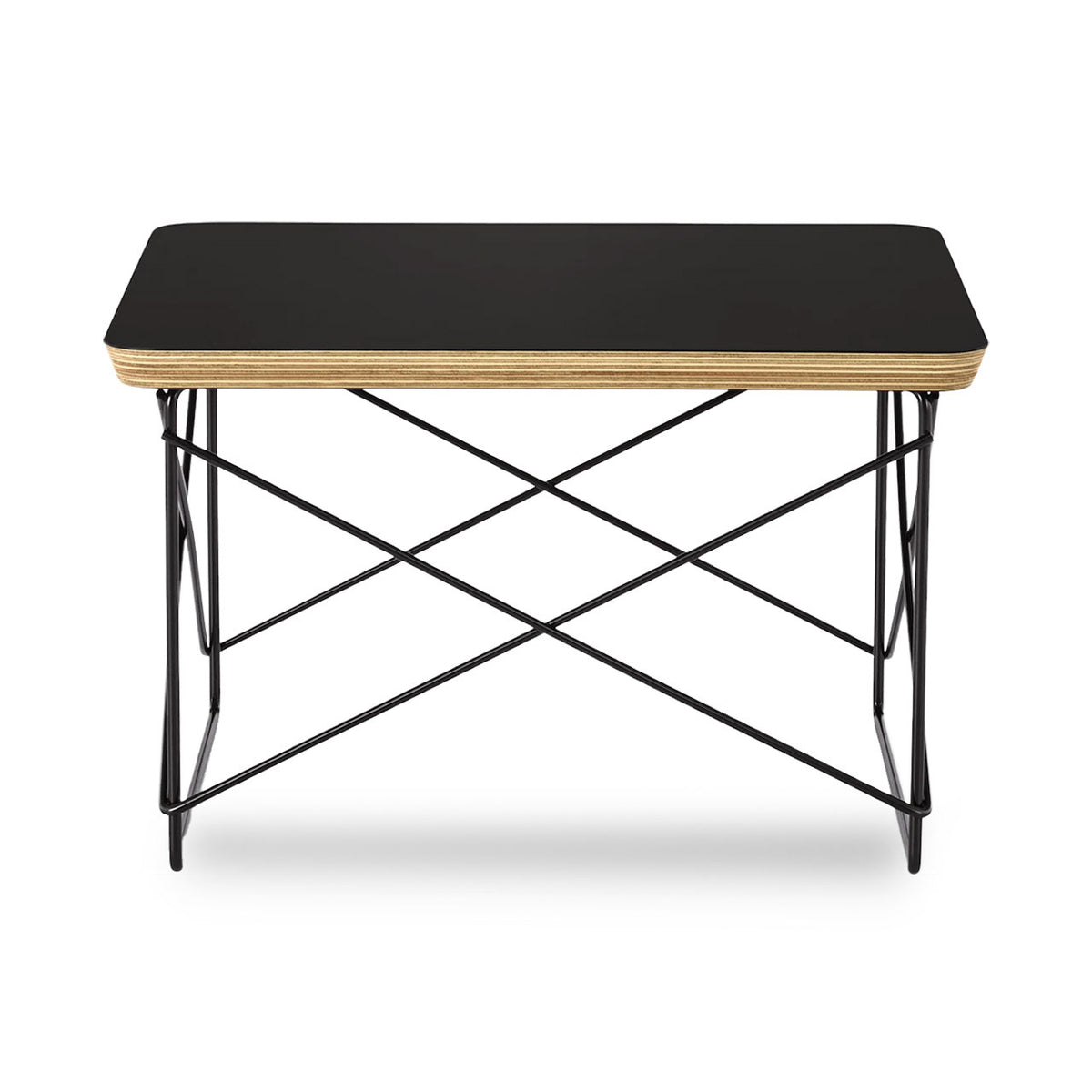Eames Wire Base Low Table Black Base Black Top