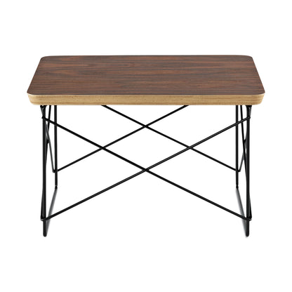 Eames Wire Base Low Table Black Base Walnut Top