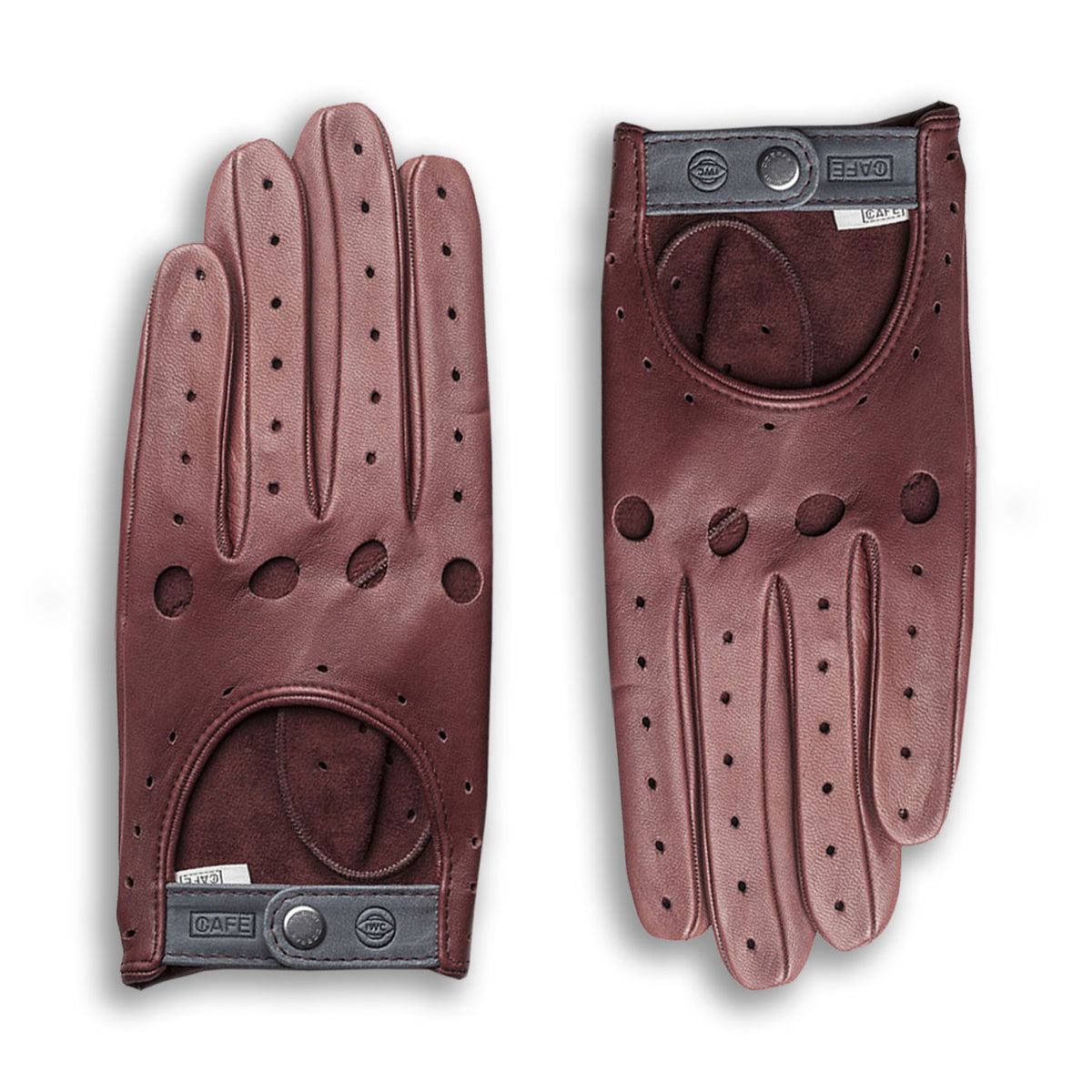 IWC x Cafe Leather Driving Gloves Burgundy