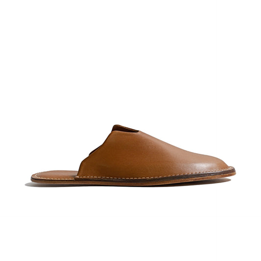 Mr. Grumpy Leather Slippers Tan