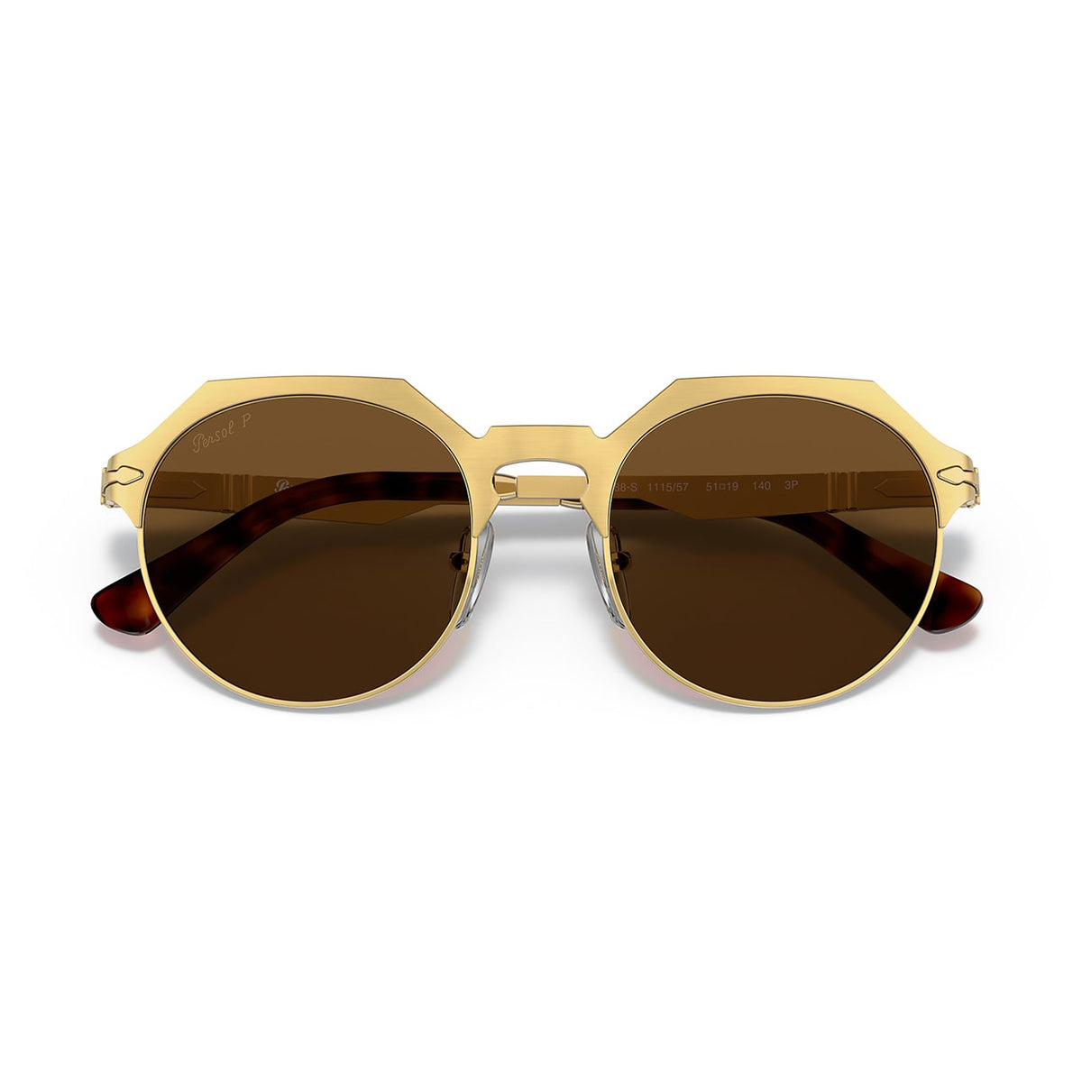 Persol 2488S Sunglasses Brushed Gold Polar Brown