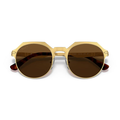 Persol 2488S Sunglasses Brushed Gold Polar Brown