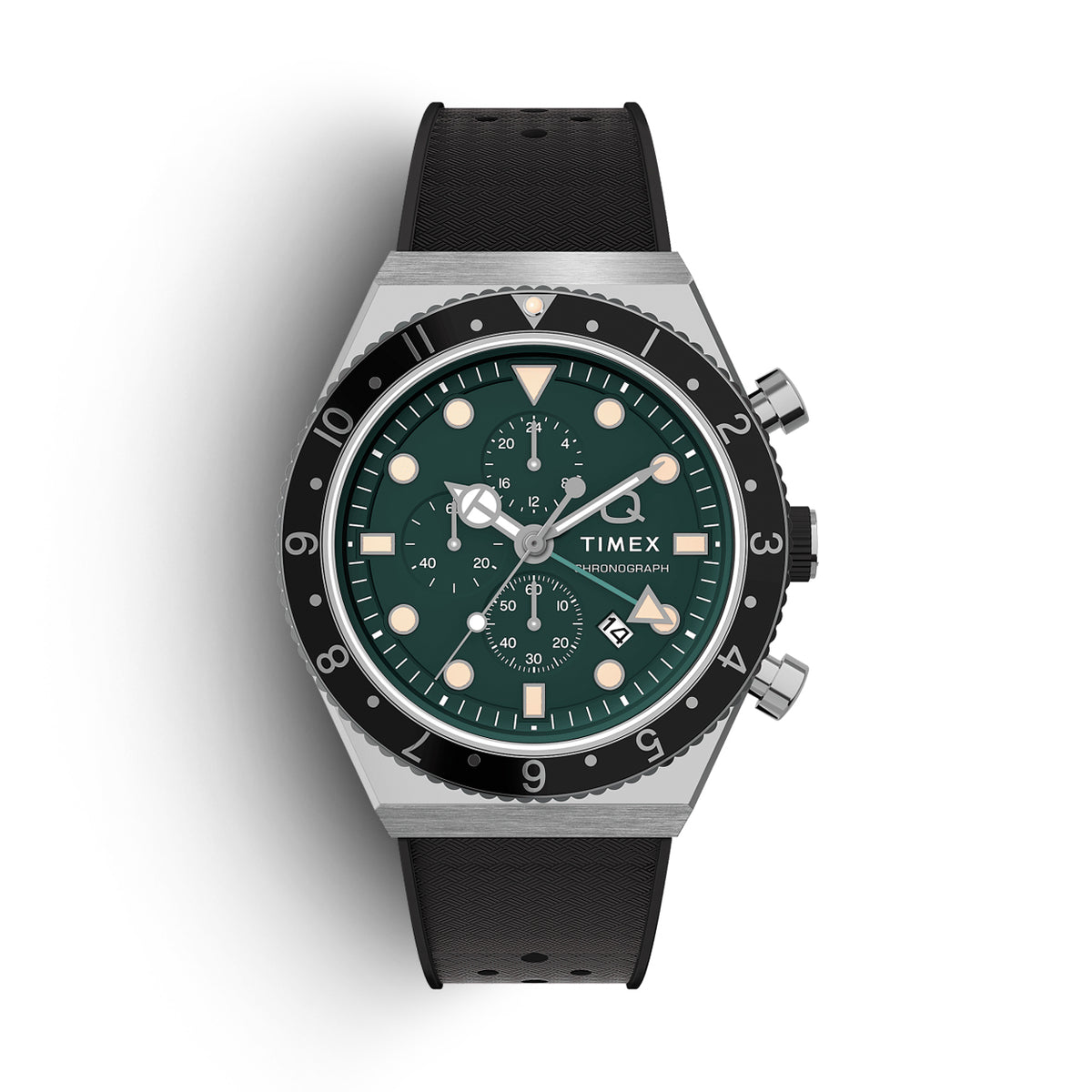 Timex Q Rubber Strap GMT Chronograph